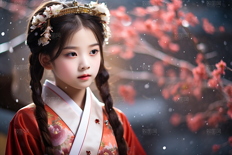 春节汉服女孩高清中国风CG