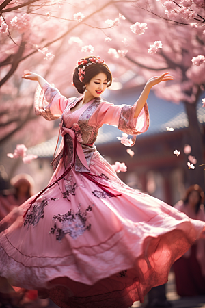 春节汉服中国风高清素材