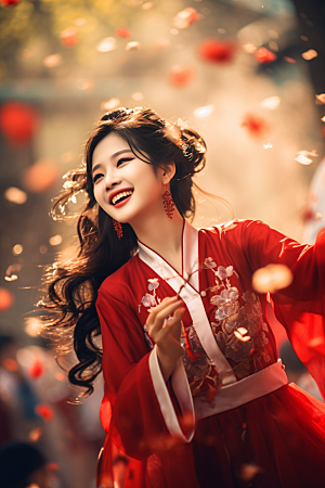 春节汉服传统喜庆素材