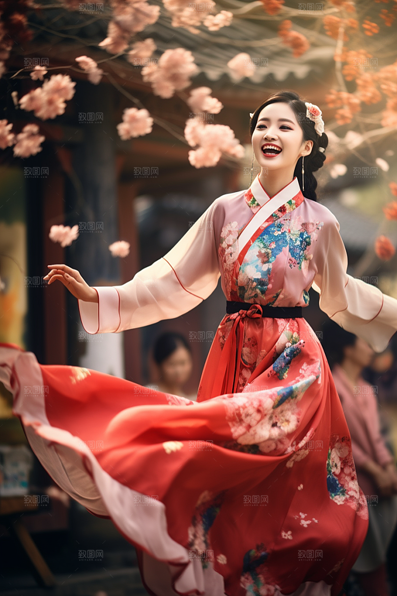 春节汉服中式中国风素材