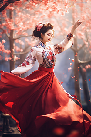 春节汉服传统喜庆素材