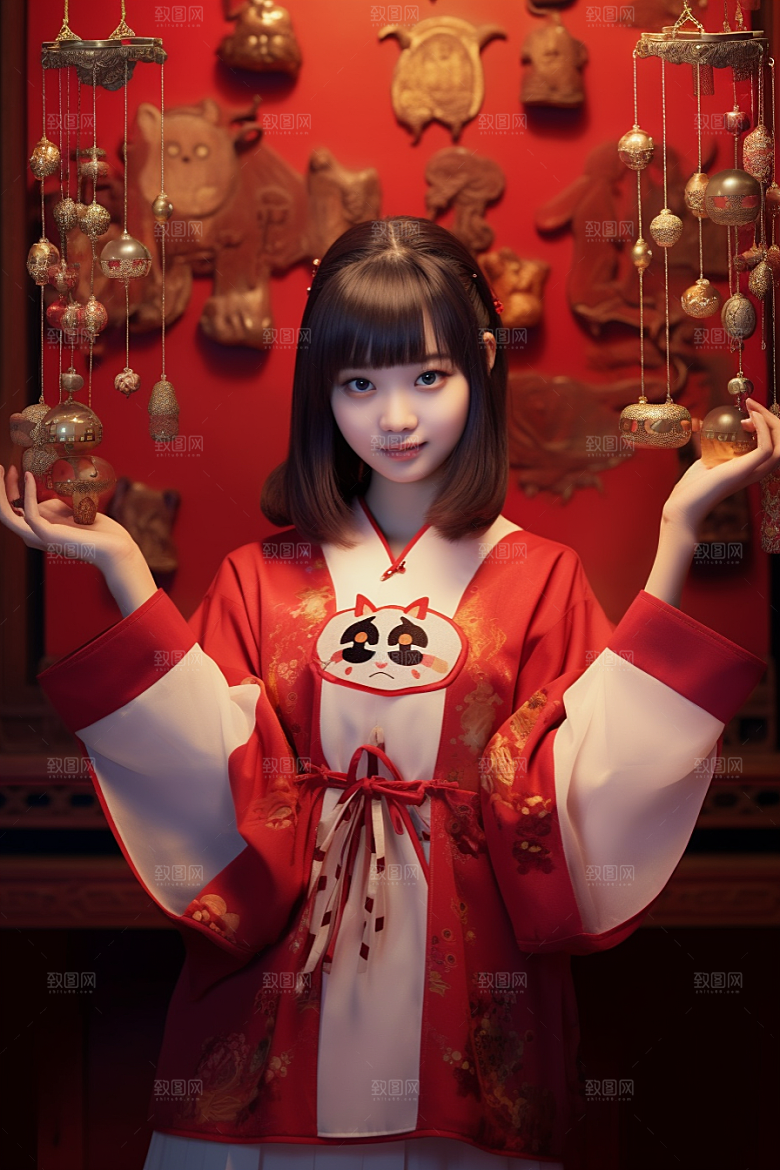 春节汉服高清唯美素材