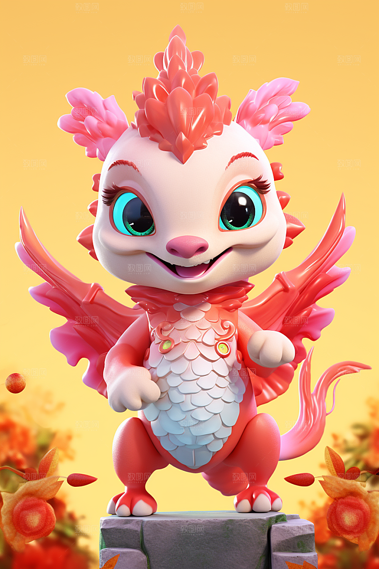可爱小龙人3D卡通模型