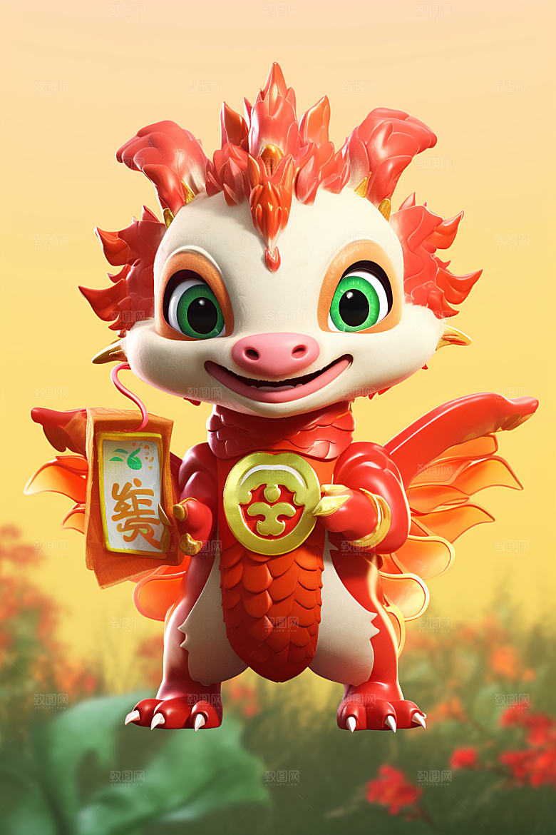 可爱小龙人3D活泼模型