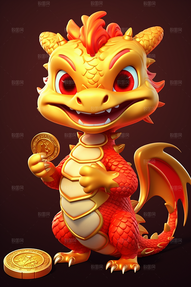 可爱小龙人3D生肖龙模型
