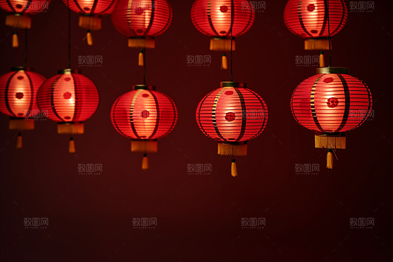 春节灯笼喜庆高清摄影图