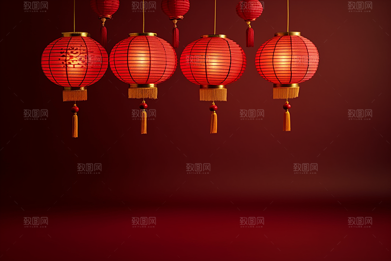 春节灯笼过年喜庆摄影图