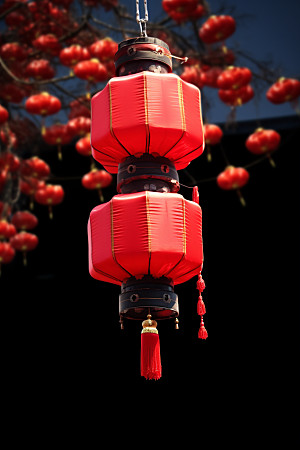 春节灯笼新年过年摄影图