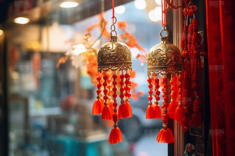 春节灯笼火热红火摄影图
