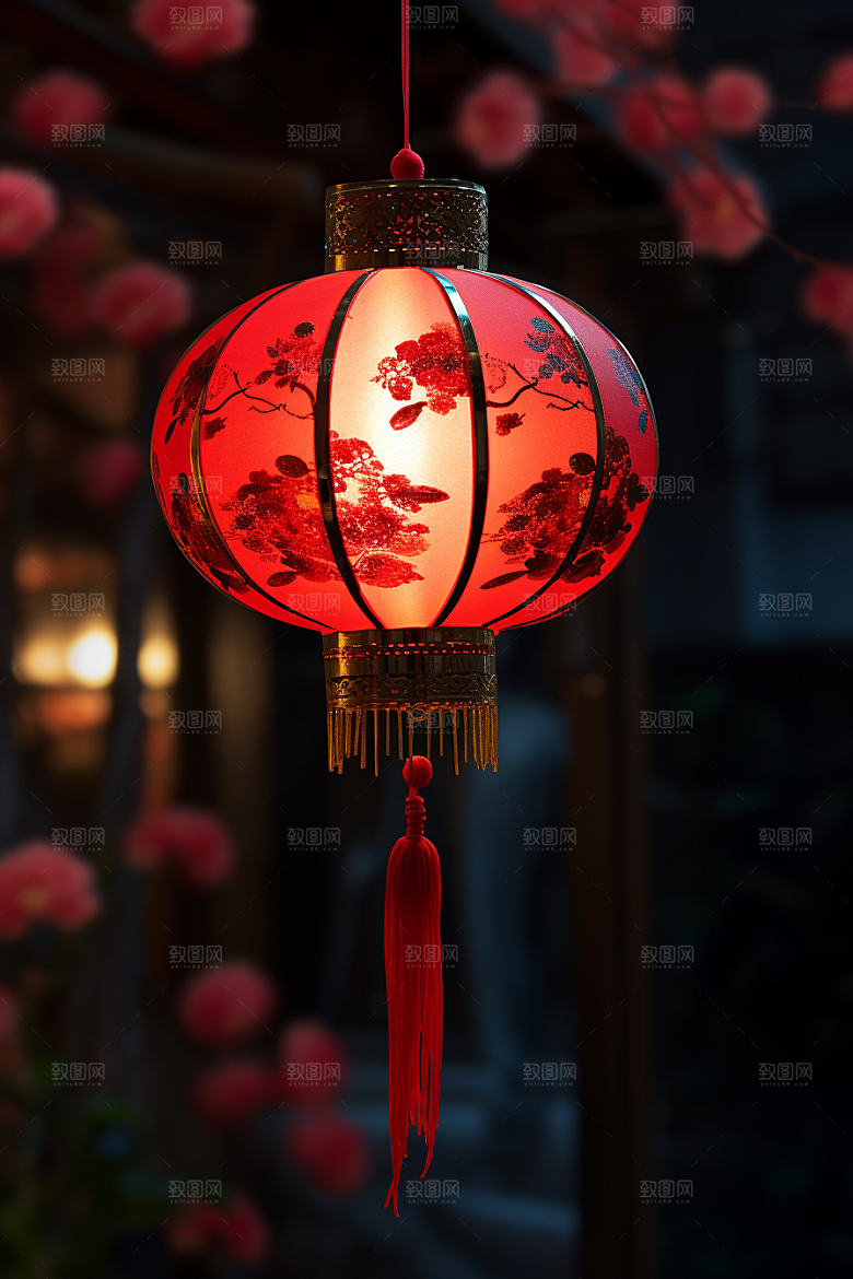 春节灯笼庆祝庆贺摄影图