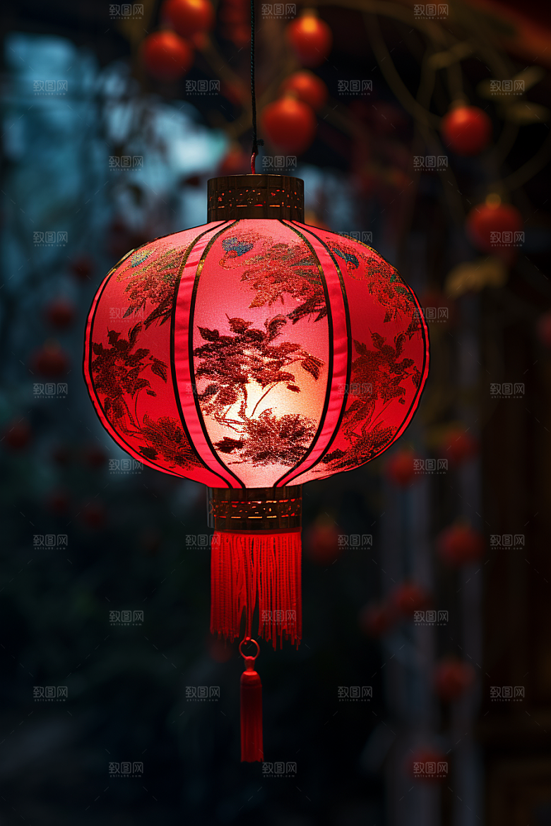 春节灯笼高清庆祝摄影图