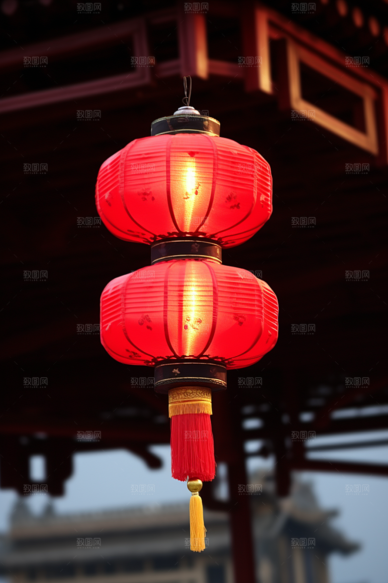春节灯笼高清火热摄影图