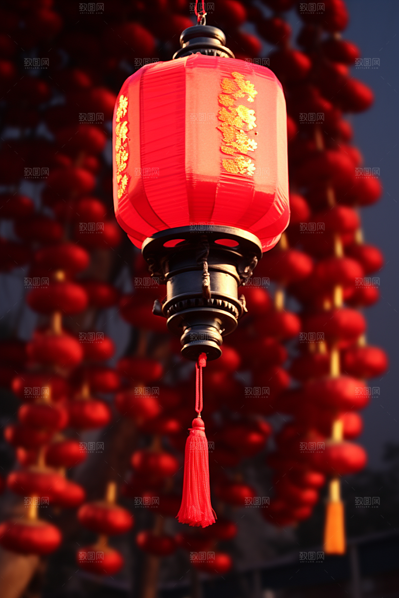 春节灯笼庆祝过年摄影图
