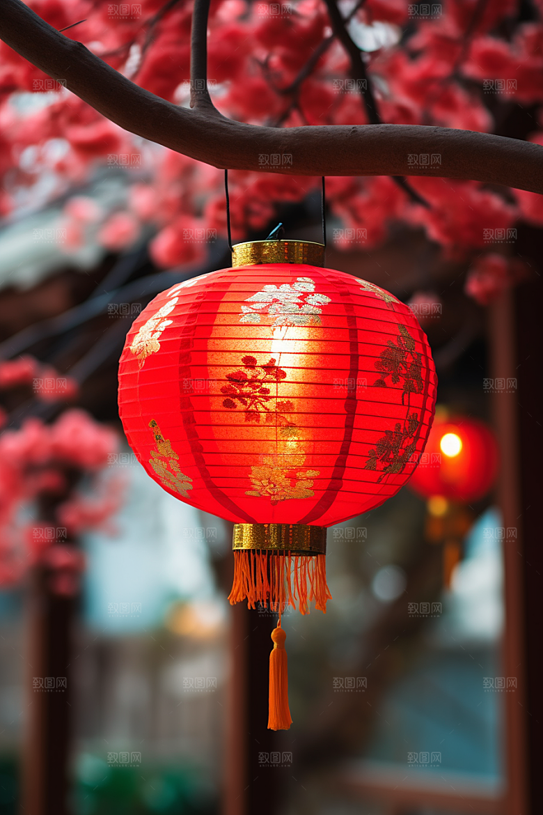 春节灯笼高清庆祝摄影图