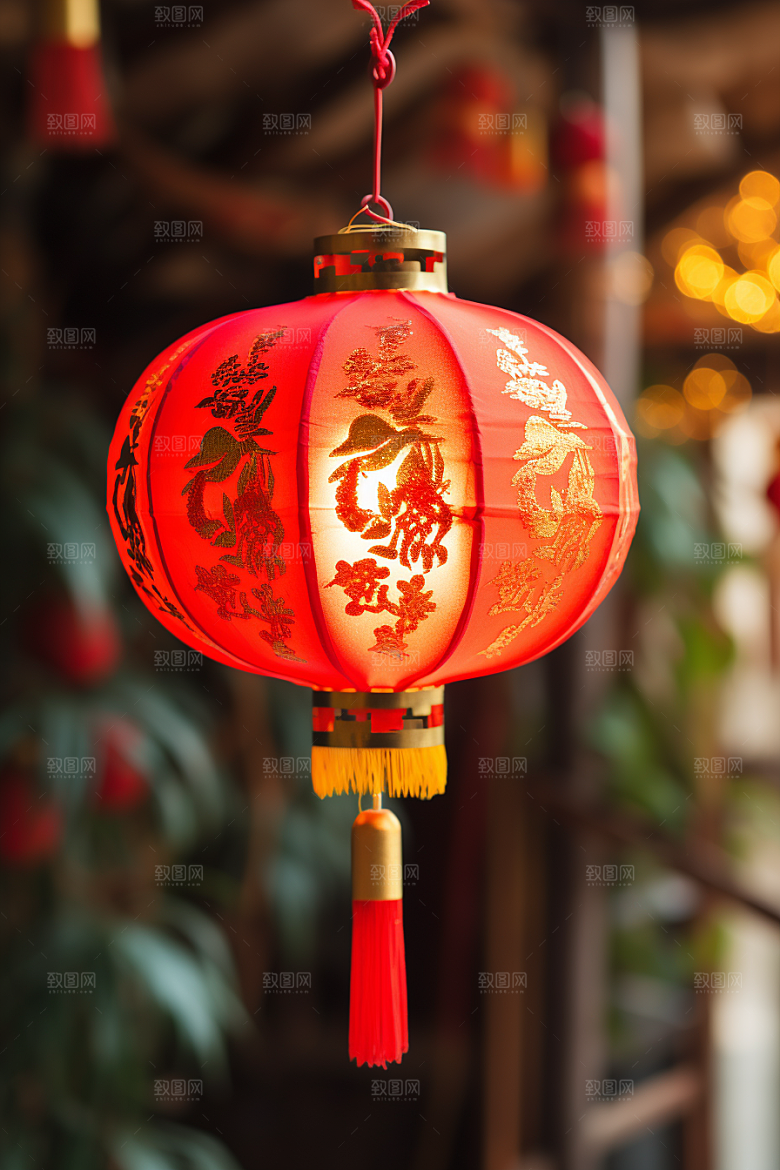 春节灯笼新年高清摄影图