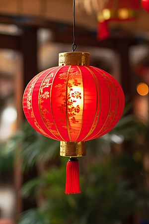 春节灯笼高清新年摄影图