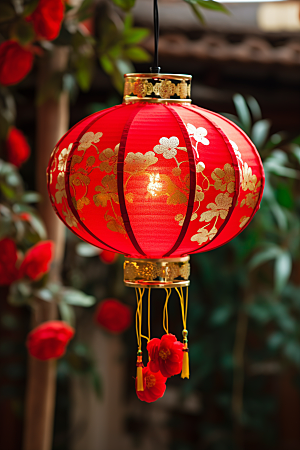 春节灯笼喜庆新年摄影图