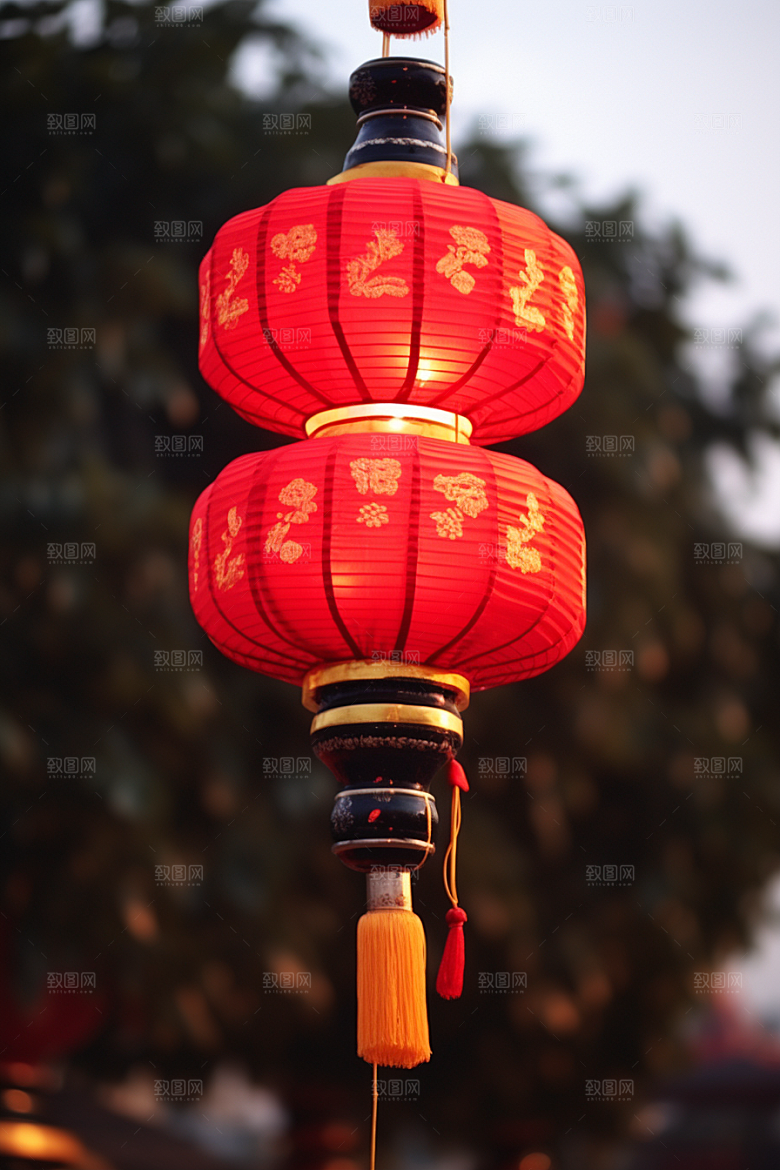 春节灯笼庆贺喜庆摄影图