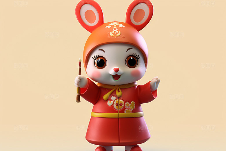 春节人物立体IP模型