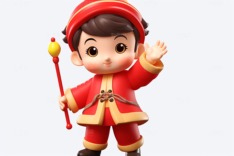 春节人物过年3D模型