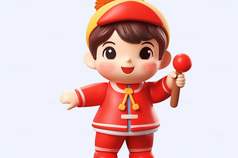 春节人物过年3D模型