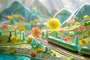开往春天的列车繁花似锦花卉微距摄影