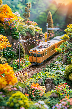 开往春天的列车花朵高清微距摄影