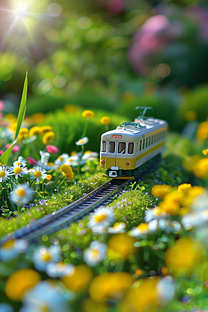 开往春天的列车花朵繁花似锦微距摄影