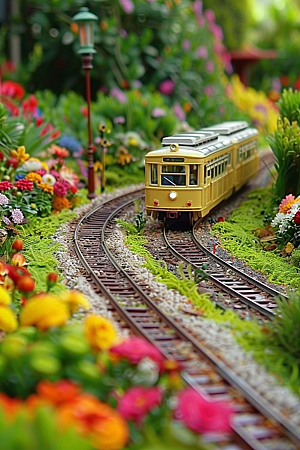 开往春天的列车灿烂繁花似锦微距摄影