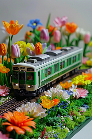 开往春天的列车春季唯美微距摄影