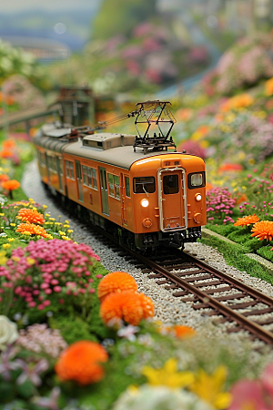 开往春天的列车唯美花朵微距摄影