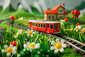 开往春天的列车花卉灿烂微距摄影