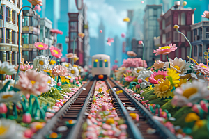 开往春天的列车花卉春季微距摄影