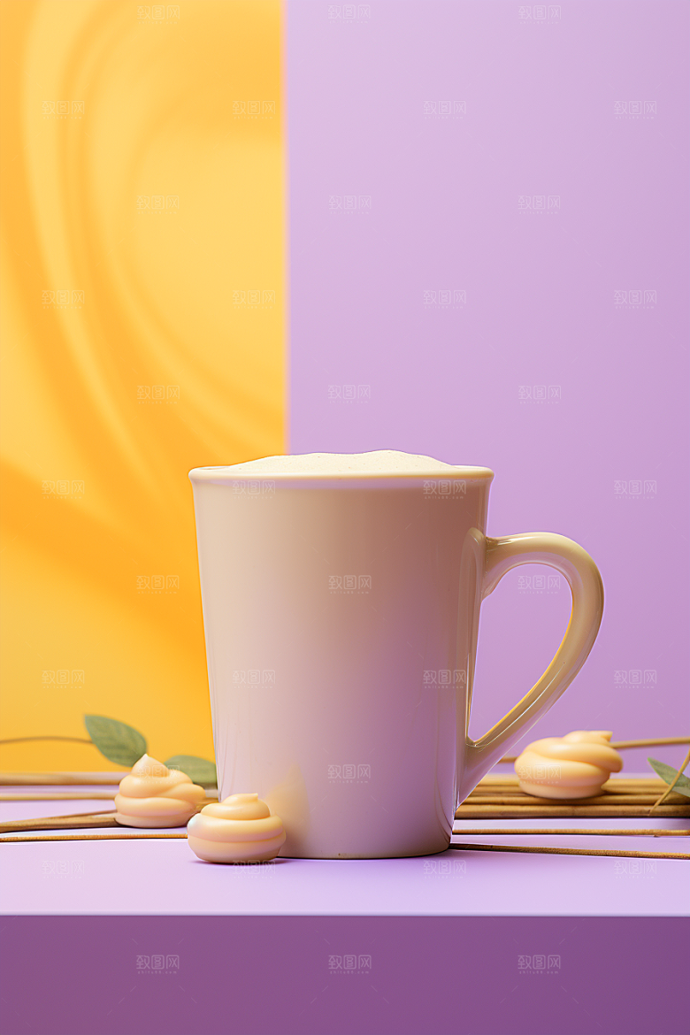 春季奶茶原叶新茶热饮商品模型