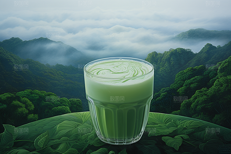 春季奶茶春季新品原叶新茶商品模型