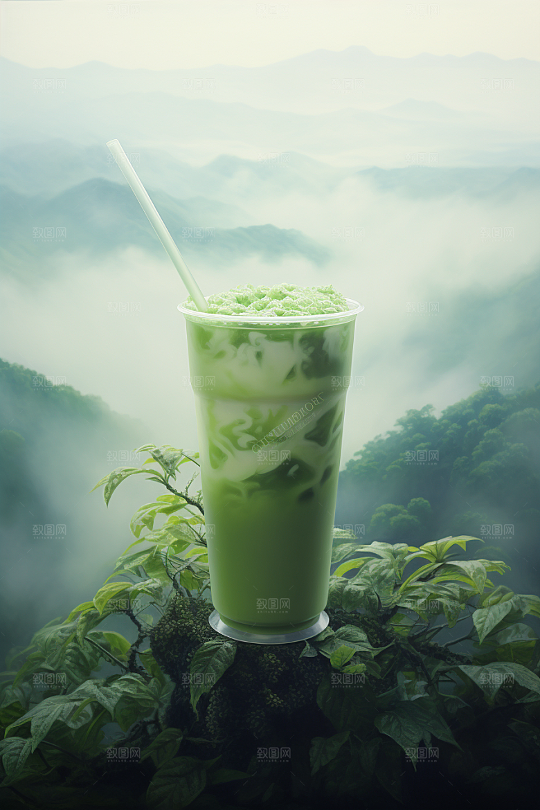 春季奶茶春茶春季新品商品模型