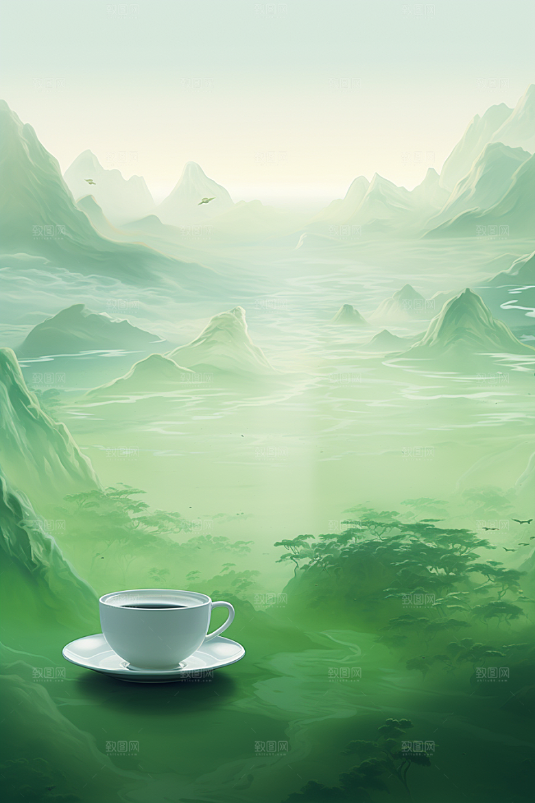春季奶茶高清绿茶商品模型