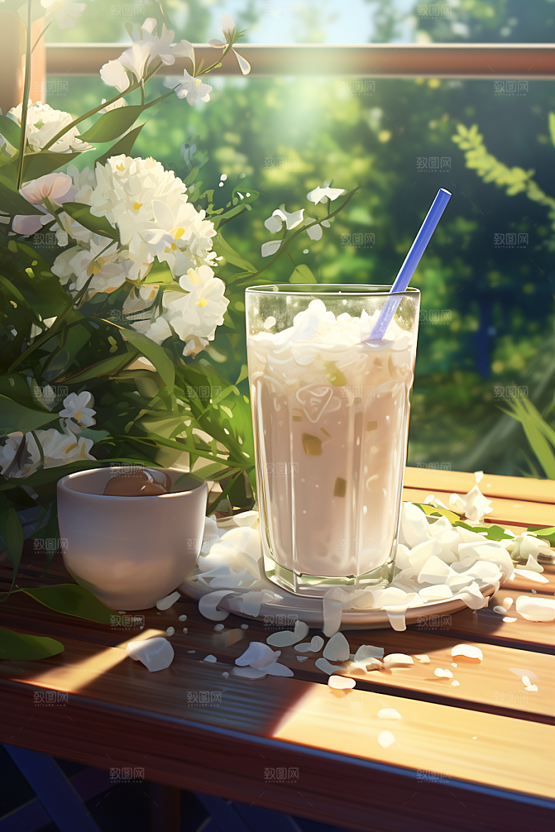 春季奶茶春季新品春茶商品模型