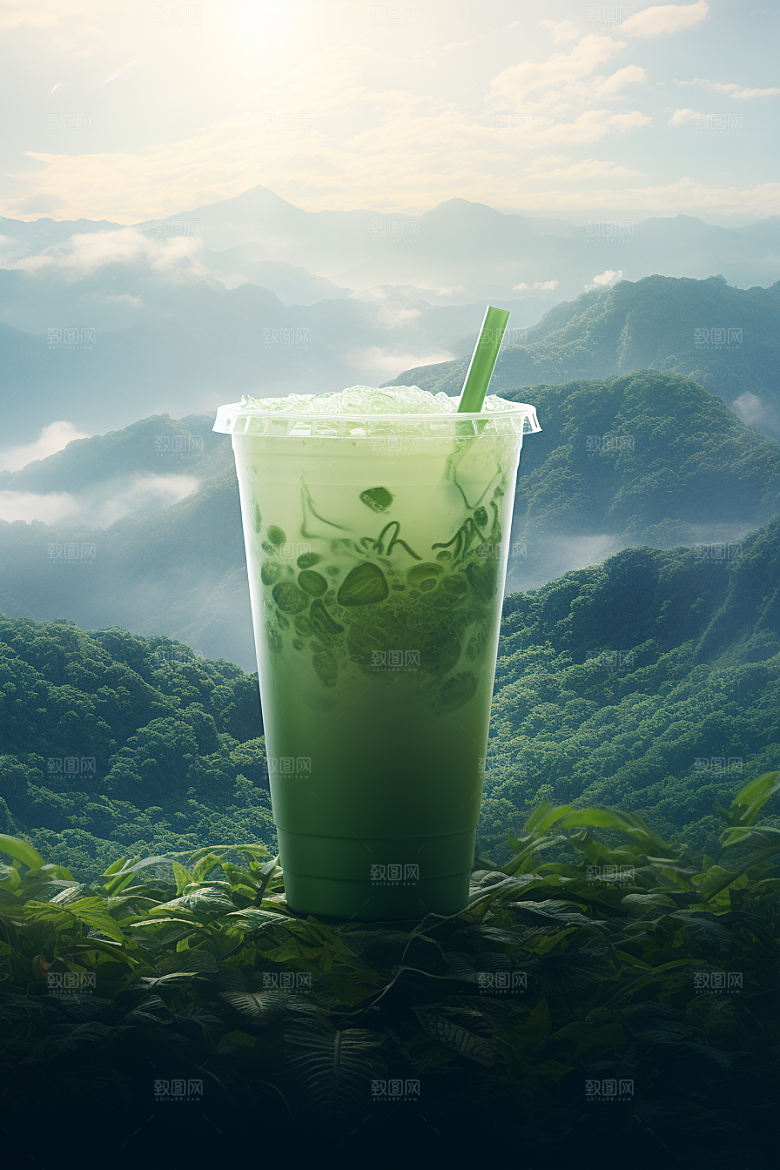 春季奶茶原叶新茶新年商品模型