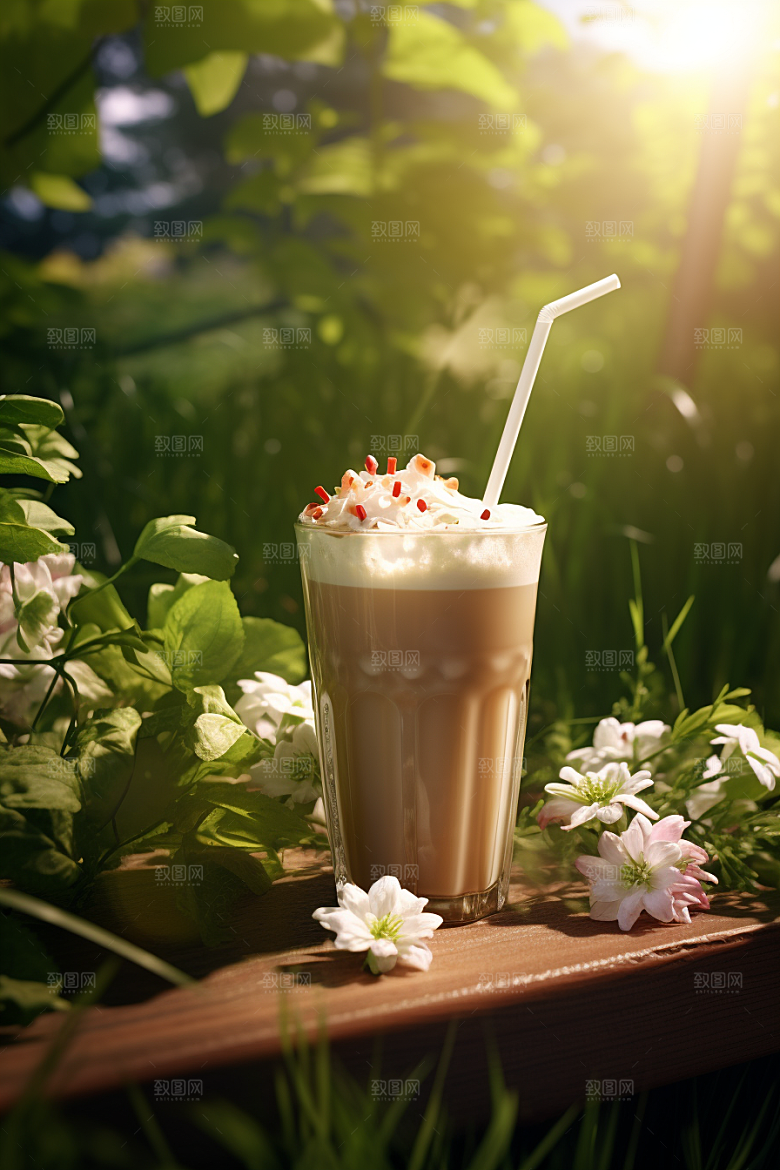 春季奶茶新年春茶商品模型
