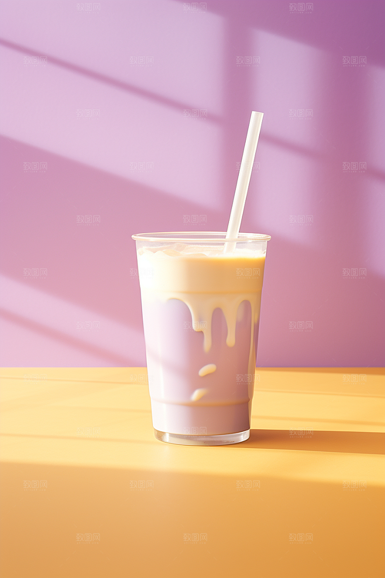 春季奶茶美食高清商品模型