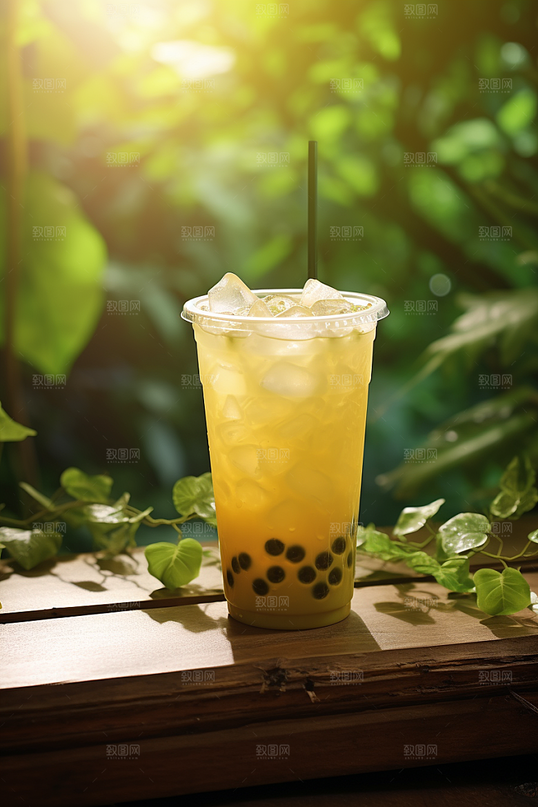 春季奶茶高清热饮商品模型