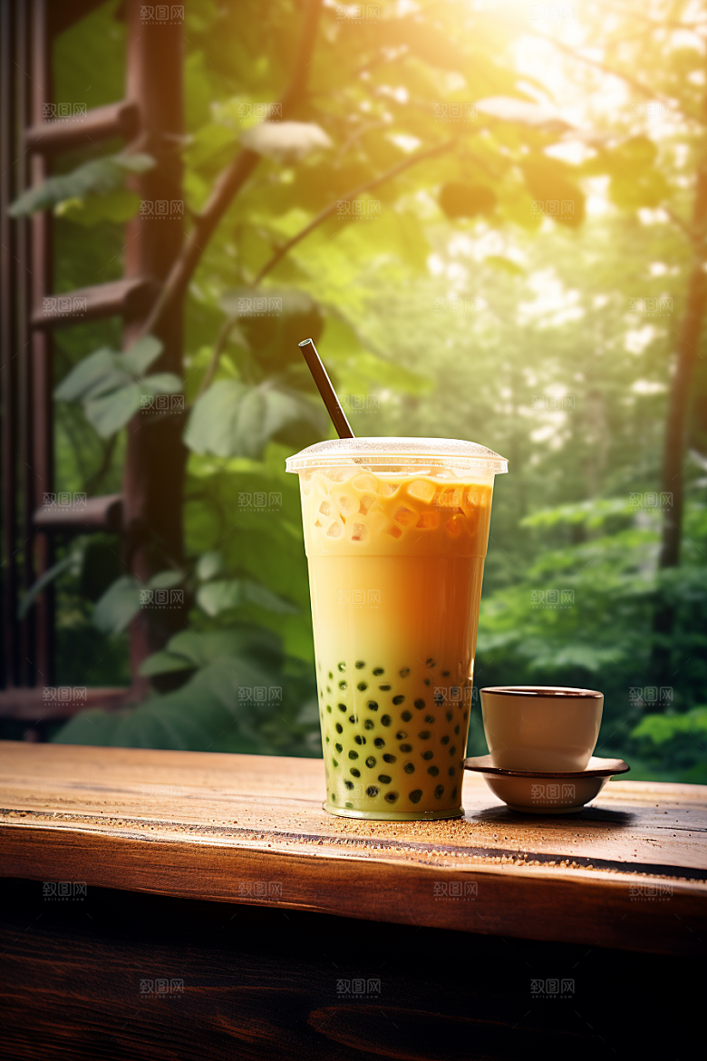 春季奶茶春季新品春茶商品模型