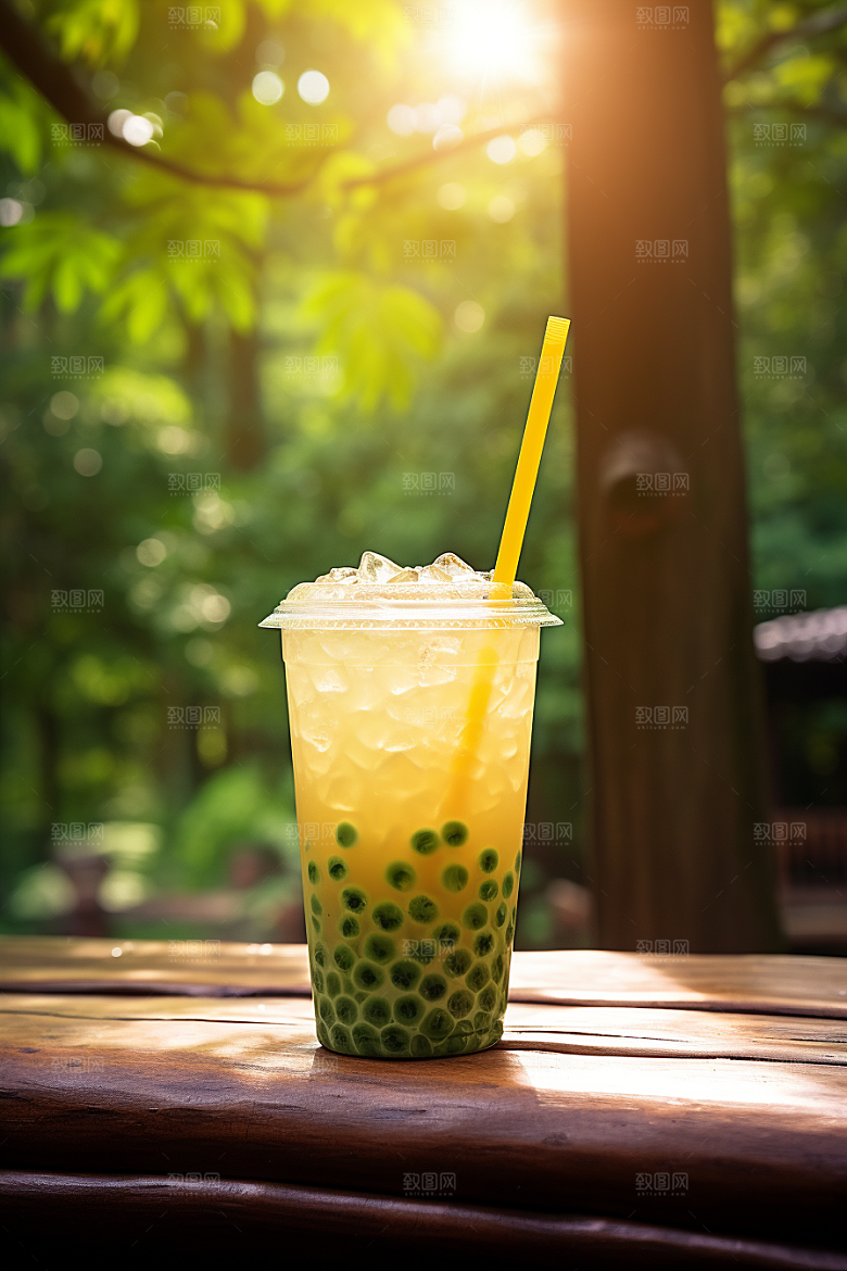 春季奶茶美食原叶新茶商品模型