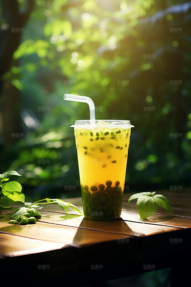 春季奶茶高清原叶新茶商品模型