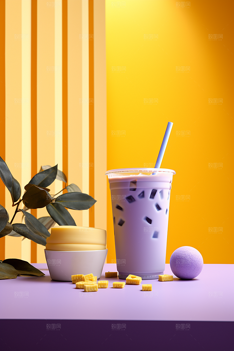 春季奶茶原叶新茶高清商品模型