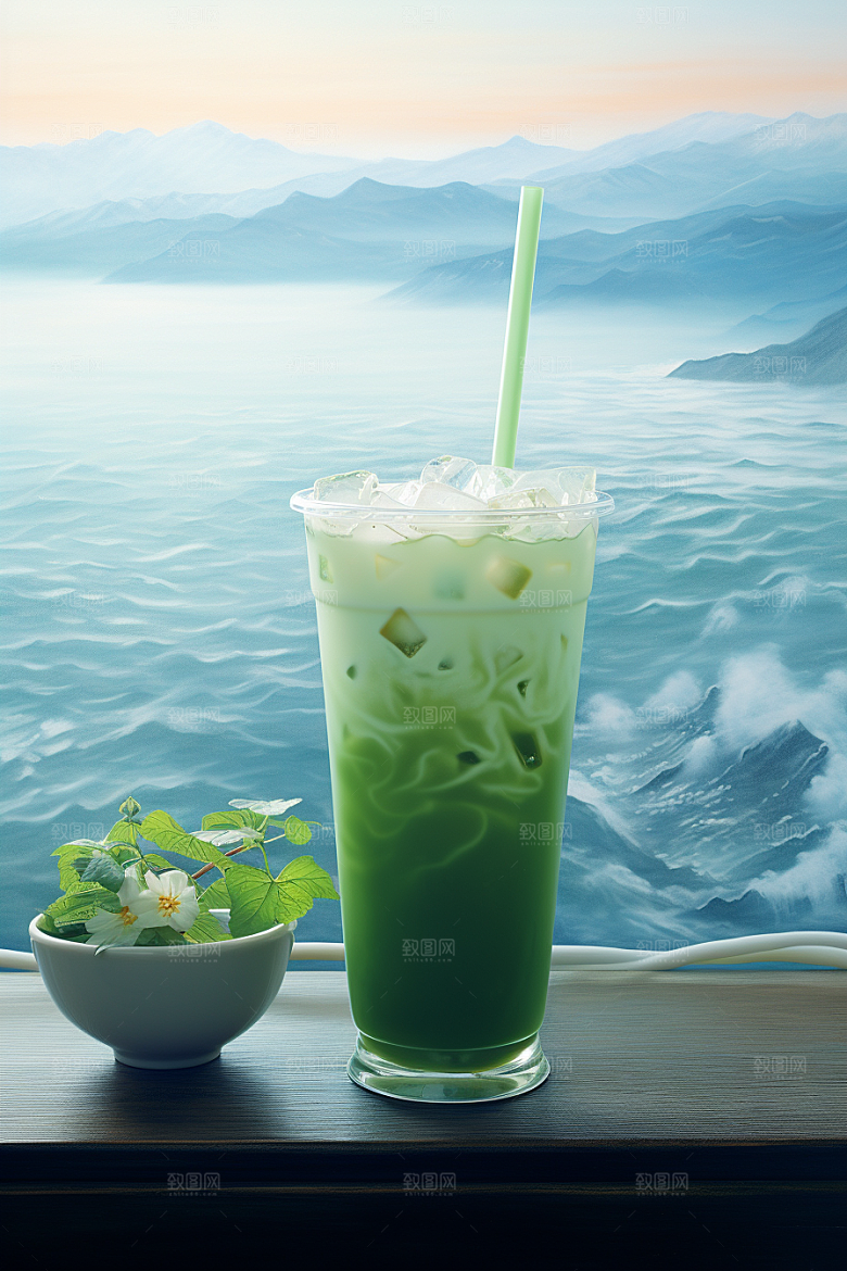 春季奶茶新年热饮商品模型