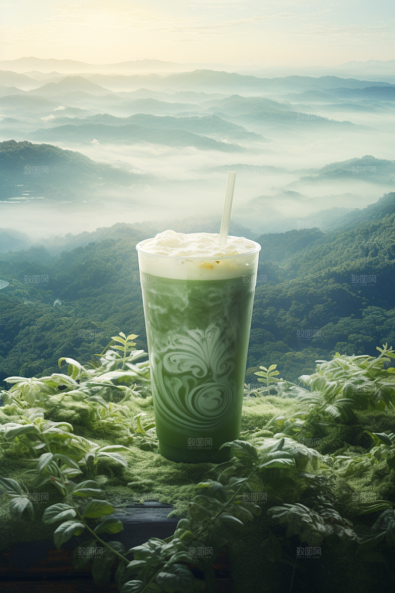 春季奶茶春茶高清商品模型