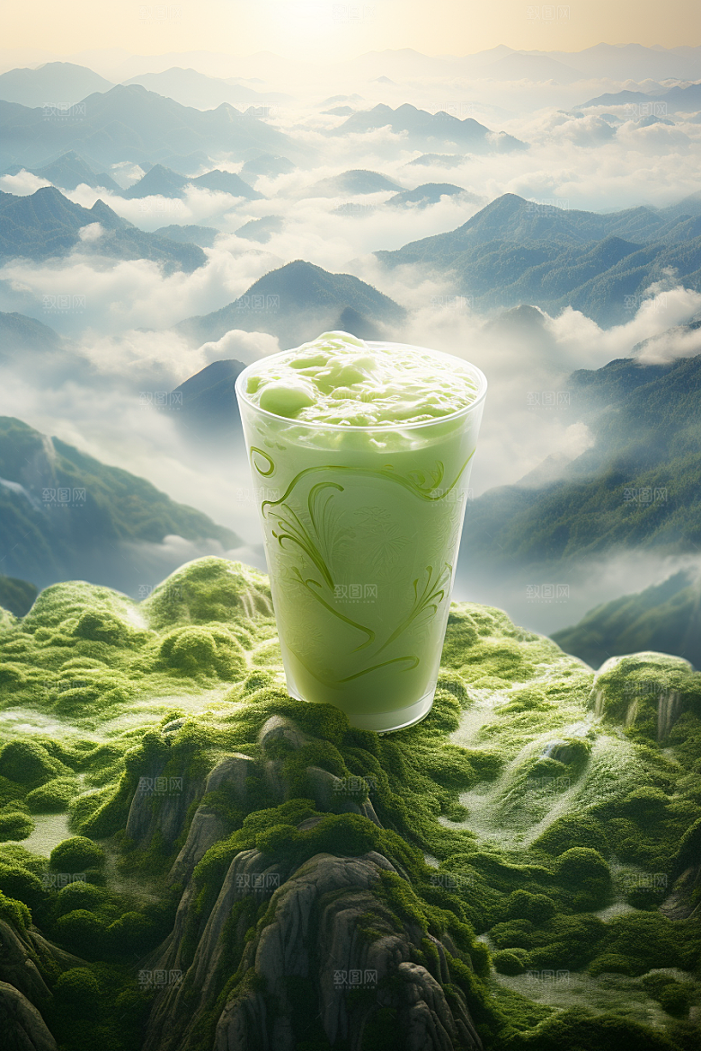 春季奶茶热饮新年商品模型