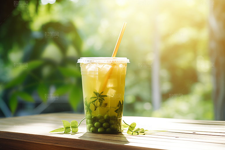 春季奶茶高清新年商品模型